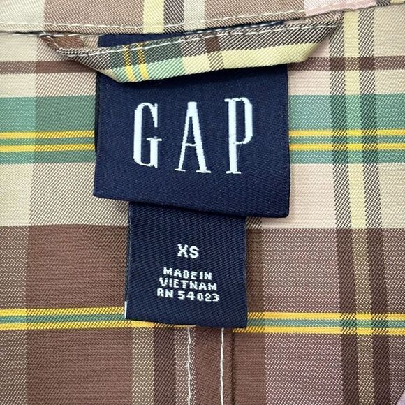 Gap plaid long trench water resistant raincoat - Picture 3 of 12